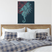 Toile lune rouge (Insitu(Chambre))