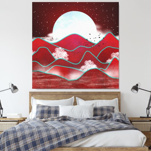 Toile Lune rouge (Insitu(Chambre))