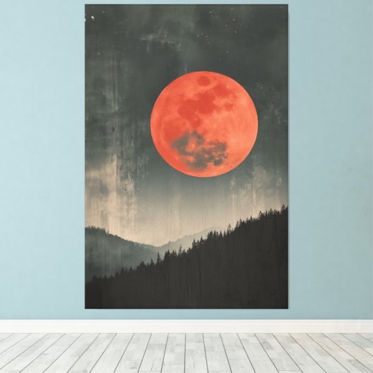 Toile Lune rouge (Insitu (Plancher de Bois))