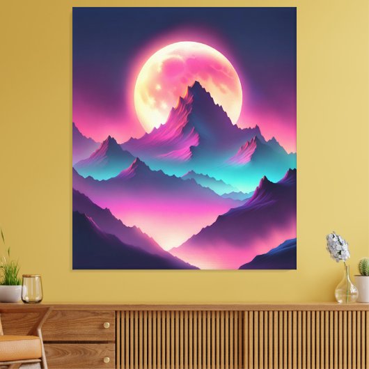 Toile lune se lève (Insitu(Salon))