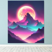 Toile lune se lève (Insitu (Plancher de Bois))