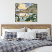 Toile Lune sur Barcelone de Walter Gramatte (Insitu(Chambre))