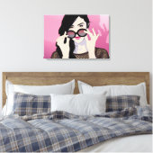 Toile Lunettes de couleur rose (Insitu(Chambre))