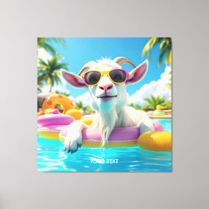 Toile Lunettes de soleil flottantes de chèvre mignonnes