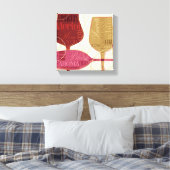 Toile Lunettes de vin colorées (Insitu(Chambre))