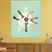 Toile L'unité par la diversité et l'affiche communautair (Insitu(Salon))