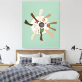 Toile L'unité par la diversité et l'affiche communautair (Insitu(Chambre))