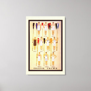 Toile L'université d'aviron sert d'équipier des rameur