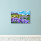Toile Lupines paysannes d'Islande en fleurs (Insitu (Plancher de Bois))