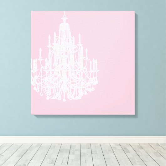 Toile Lustre rose Chic (Insitu (Plancher de Bois))