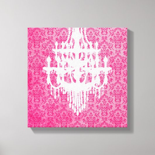 Toile Lustre Silhouette et Damas rose (Recto)