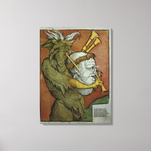 Toile Luther comme les Bagpipes du diable, c.1535 (Recto)