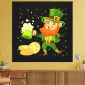 Toile Lutin buvant de la bière St. Patrick's Day (Insitu(Salon))