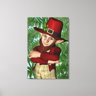 Toile Lutrin de lutin shamrock Art folklorique irlandais