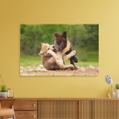 Toile Luttes de louveteaux gris (Insitu(Salon))