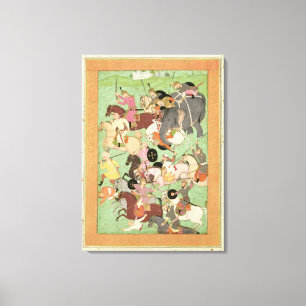 Toile Luttez entre les forces de l'Iran et Turan, illus