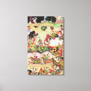 Toile Luttez entre les forces de Perse et Turan