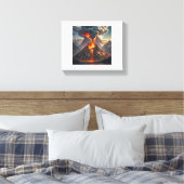 Toile Luxe Infini : Boucles colorées (Insitu(Chambre))