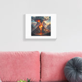 Toile Luxe Infini : Boucles colorées (Insitu(Salon))