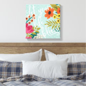 Toile Luxe romantique X | Laissez votre vie fleurir (Insitu(Chambre))