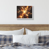 Toile Luxe Supernova Dorée Céleste - Cosmi Abstrait (Insitu(Chambre))