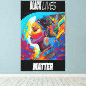 Toile Luxurious Empowered Colors Black Lives Matter (Insitu (Plancher de Bois))