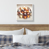 Toile Luxury Amber Glass Spheres - 3D Crystal Abstract W (Insitu(Chambre))