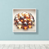 Toile Luxury Amber Glass Spheres - 3D Crystal Abstract W (Insitu (Plancher de Bois))