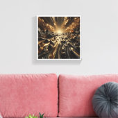 Toile Luxury Black and Gold Liquid Marble - Modern Abstr (Insitu(Salon))