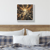 Toile Luxury Black and Gold Liquid Marble - Modern Abstr (Insitu(Chambre))