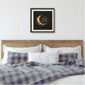 Toile Luxury Black & Gold Eid Mubarak Wall Art – Elegant (Insitu(Chambre))