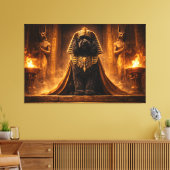 Toile Luxury Cockapoo Wall Art – Egyptian Pharaoh Bold (Insitu(Salon))