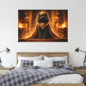 Toile Luxury Cockapoo Wall Art – Egyptian Pharaoh Bold (Insitu(Chambre))