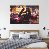 Toile Luxury Cockapoo Wall Art – Monaco High Life (Insitu(Chambre))