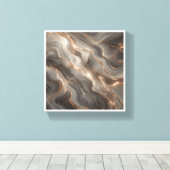 Toile Luxury Glowing Gold Marble Abstract - Radiant Grey (Insitu (Plancher de Bois))