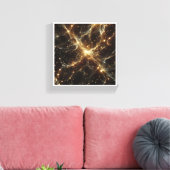 Toile Luxury Golden Cosmic Network - Abstract Galaxy Neu (Insitu(Salon))