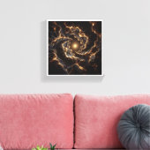 Toile Luxury Golden Cosmic Vortex - Abstract Deep Space (Insitu(Salon))