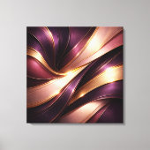 Toile Luxury Plum & Gold Flow Abstract Canvas Art (Recto)