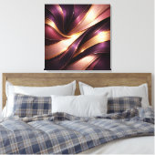 Toile Luxury Plum & Gold Flow Abstract Canvas Art (Insitu(Chambre))