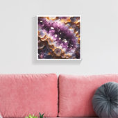 Toile Luxury Purple Amethyst Geode - Gold Edged Crystal (Insitu(Salon))