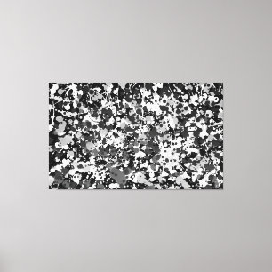 Toile LXXI NOIR ET BLANC - Peinture d'action -Abstrait-