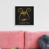 Toile Lyre d'or (Insitu(Salon))