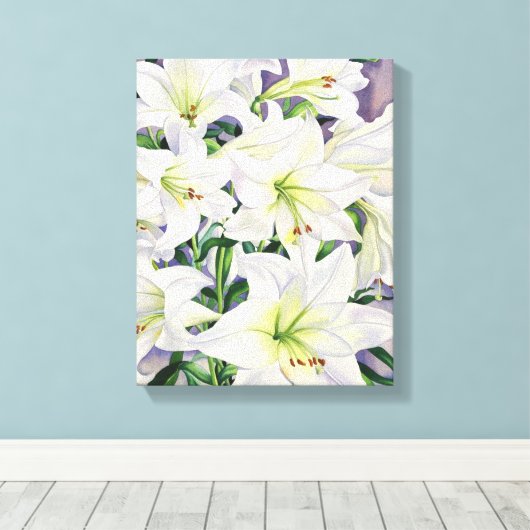 Toile Lys blancs 2008 (Insitu (Plancher de Bois))