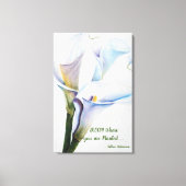Toile Lys Calla blanc en aquarelles (Recto)