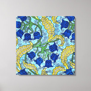 Toile Lys de la Vallée Fleurs Art Nouveau