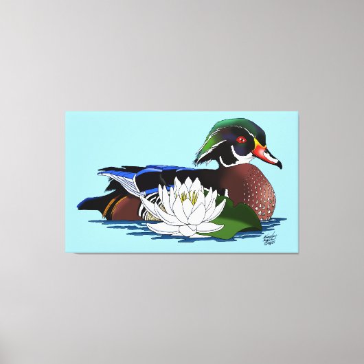 Toile Lys d'eau de canard de bois (Recto)