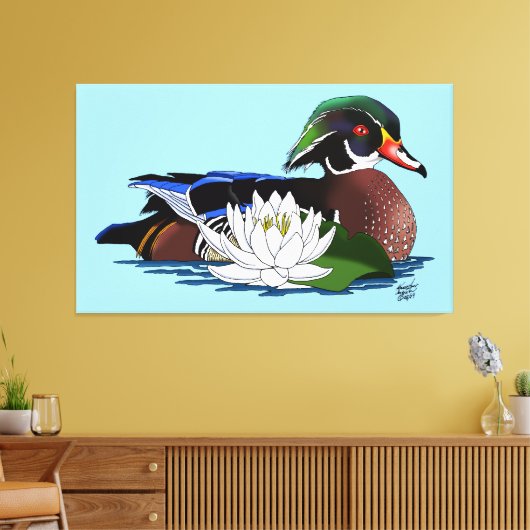 Toile Lys d'eau de canard de bois (Insitu(Salon))