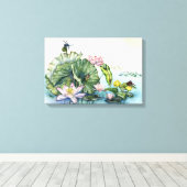 Toile Lys d'eau japonais et fleurs de Lotus (Insitu (Plancher de Bois))