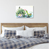 Toile Lys d'eau japonais et fleurs de Lotus (Insitu(Chambre))