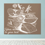 Toile Lys d'eau marron (Insitu (Plancher de Bois))